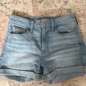 Old Navy Light Blue Denim Roll-Cuff Shorts